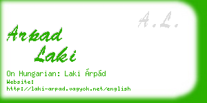 arpad laki business card
